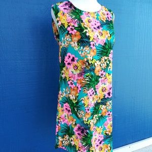 Tobi Floral Neon Shift Dress Size S